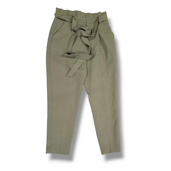 Essue women's olive green paperbag pants - small - Picture 1 of 7